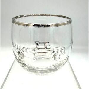 Vintage MCM Chevrolet Truck Dealership Promo Roly Poly Whisky Cocktail Glass